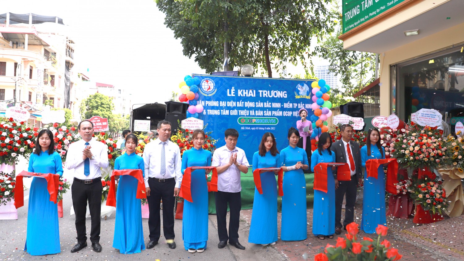 Lễ khai trương Văn phòng đại diện bất động sản Bắc Ninh – Điểm TP Bắc Ninh và Trung tâm giới thiệu bán sản phẩm OCOP Việt Nam.